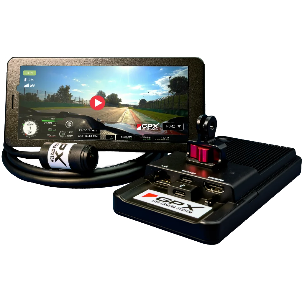 GPX Mobile live streaming unit with display, camera and mount
