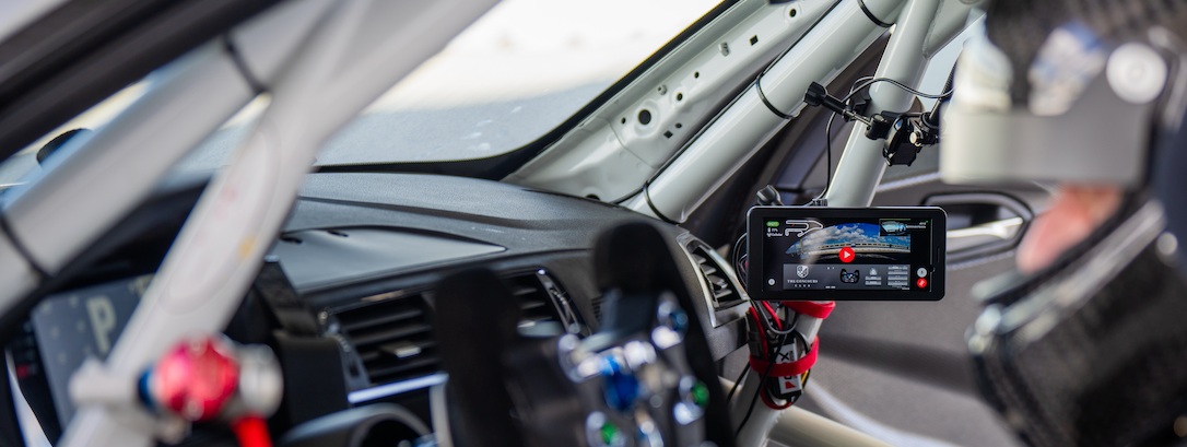 GPX Mobile in Cockpit of BMW M2 Race Car